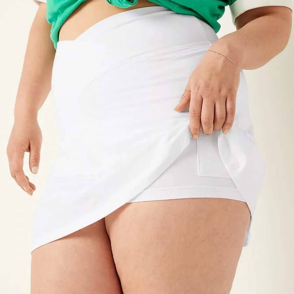 PINK Victorias Secret White Crossover Tennis Pickleball Golf Skort XL Activewear
